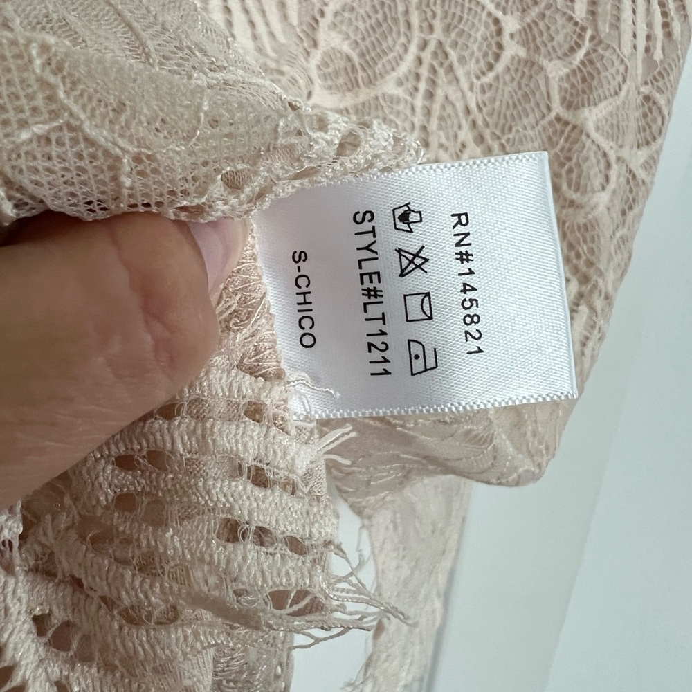 Listicle Tan Asymmetrical Embellished Blouse - Picture 5 of 5